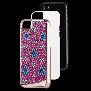 iPhone X Phone Case Jeweled Pink Girls Case Mate